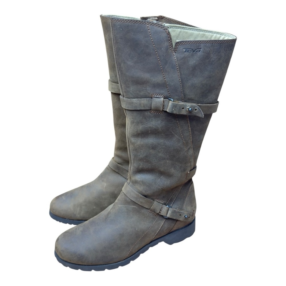 Teva Women size 6.5 Brown Leather Knee-High Boots